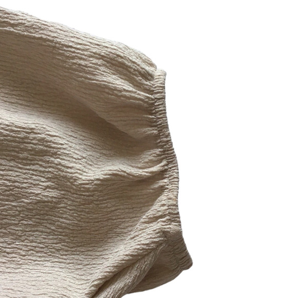 Zara Voluminous Oversized Texture V-neck Short Sleeve Dress, size M - Picture 9 of 13